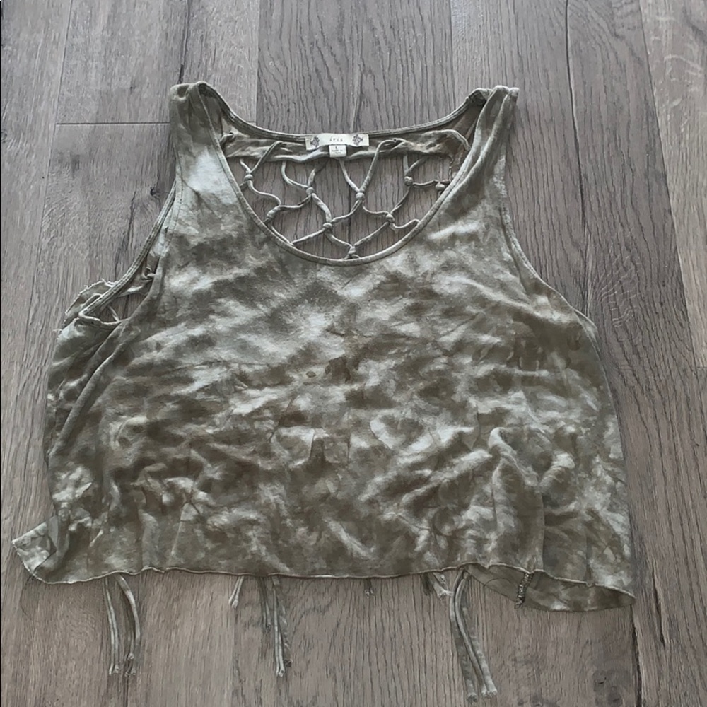Backless Tie Dye Crop Top